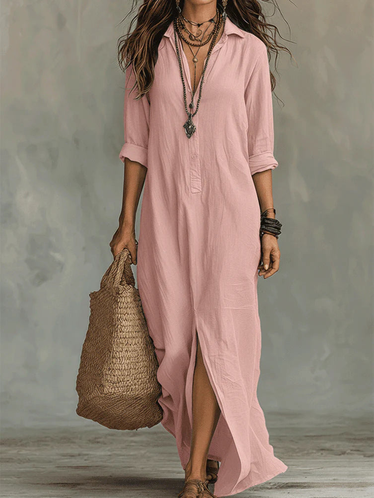 Willow™ | Effortless Maxi Shirt Dress