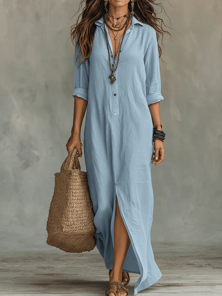 Willow™ | Effortless Maxi Shirt Dress