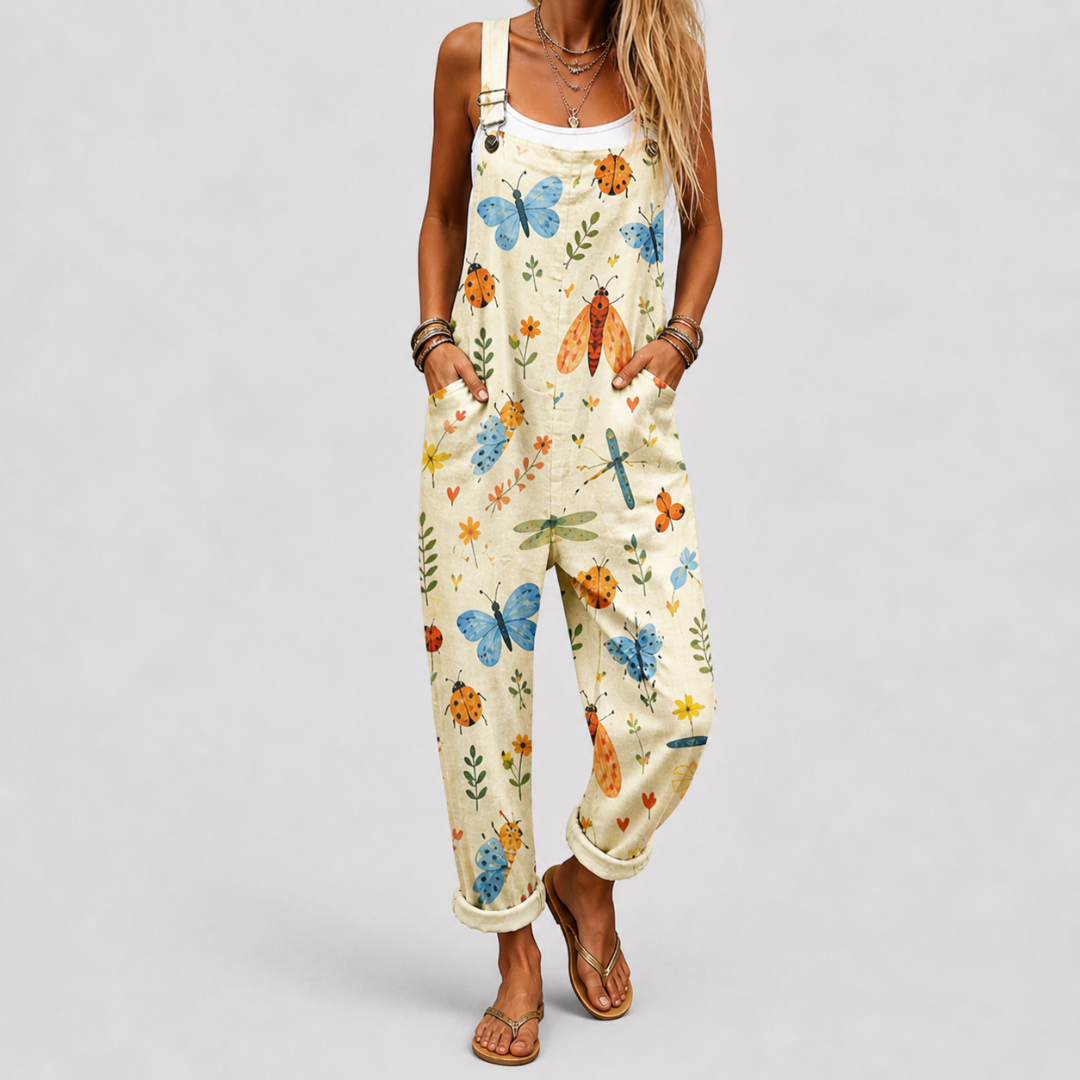 Sienna - Botanical Ease Dungaree Jumpsuit