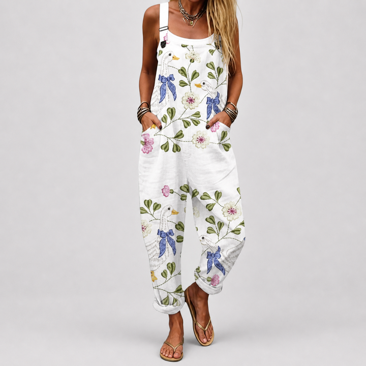 Sienna - Botanical Ease Dungaree Jumpsuit