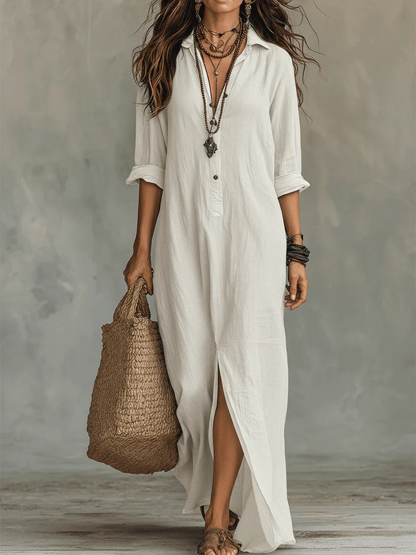 Willow™ | Effortless Maxi Shirt Dress