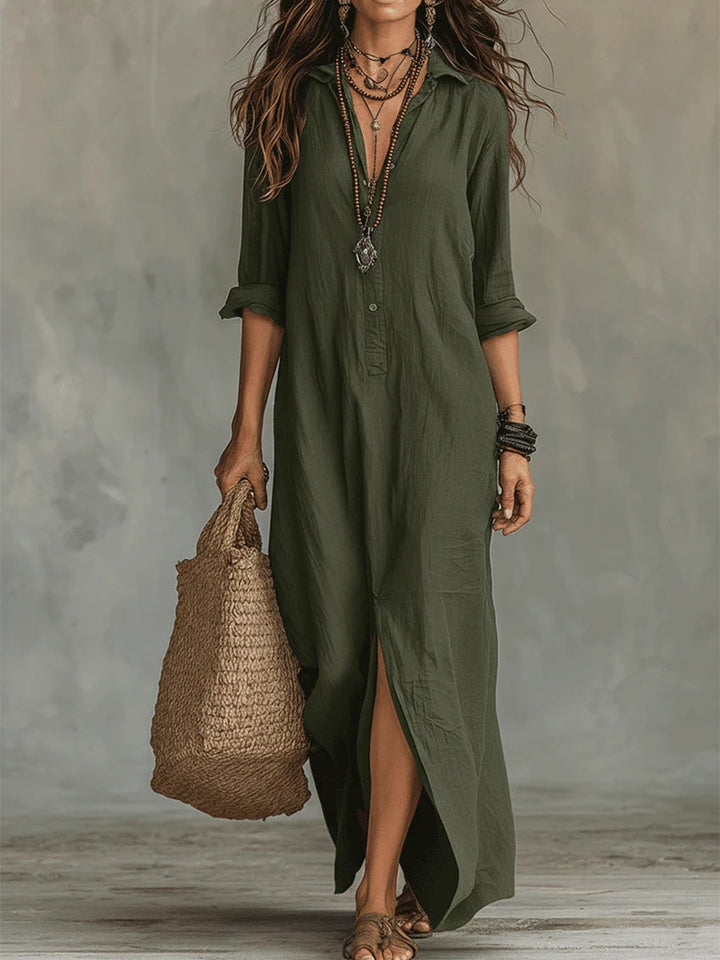 Willow™ | Effortless Maxi Shirt Dress