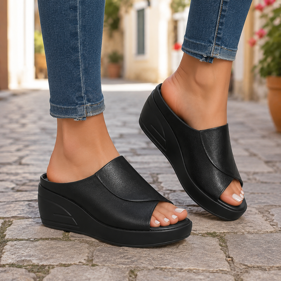 Eliza | Orthopaedic Slip-on Wedge Sandals