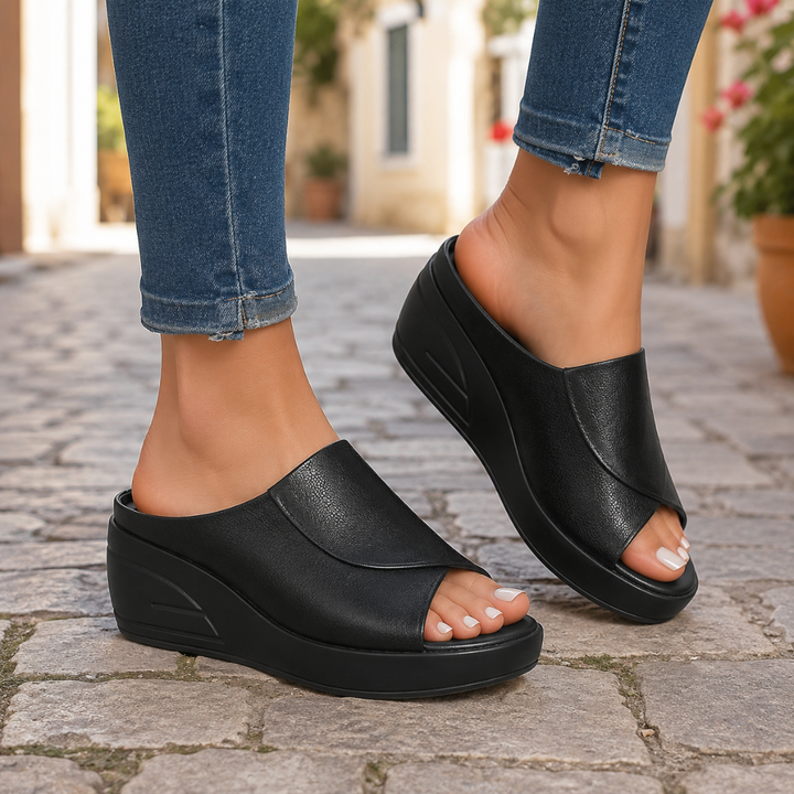 Eliza | Orthopaedic Slip-on Wedge Sandals