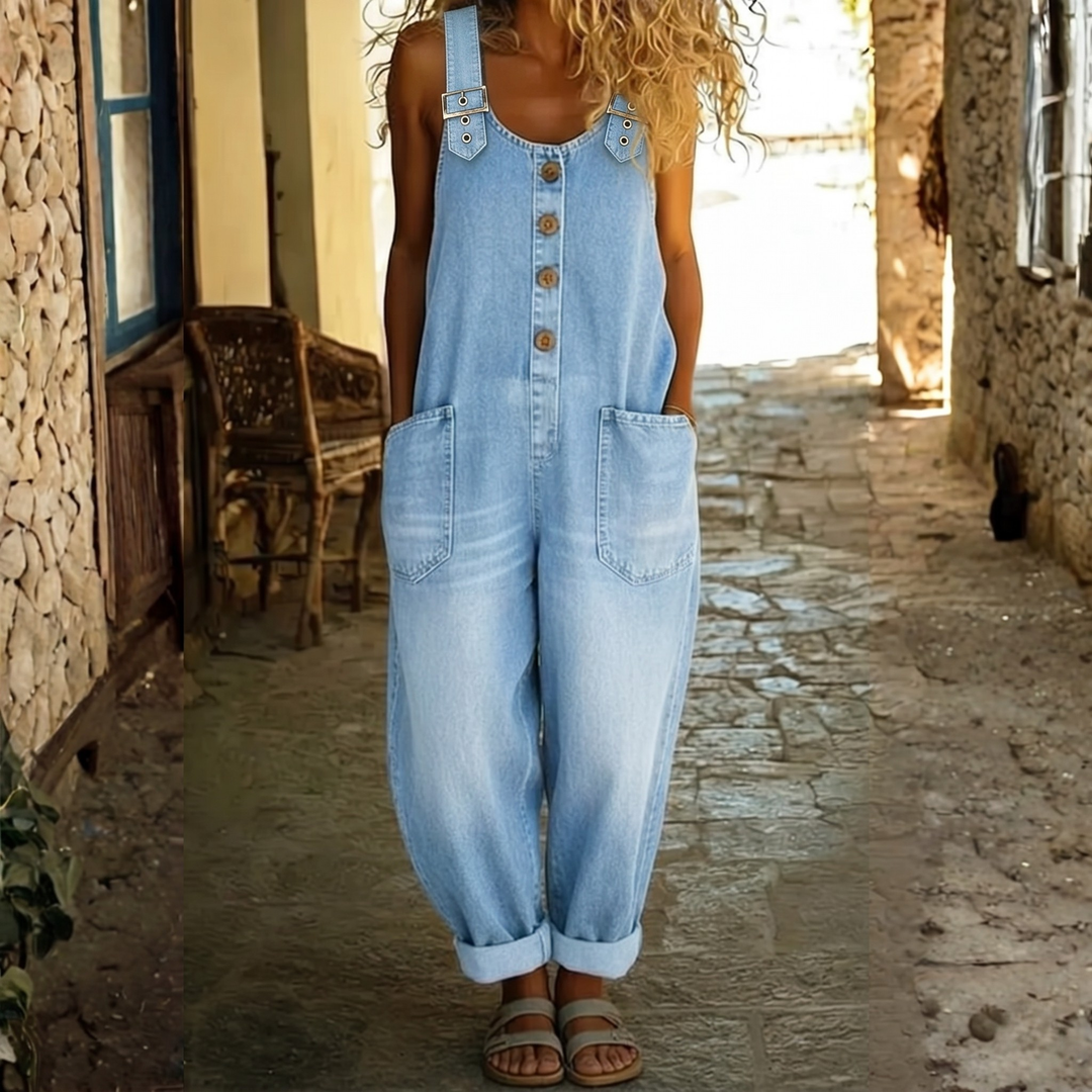Saylor - Vintage Washed Cotton Denim Overalls