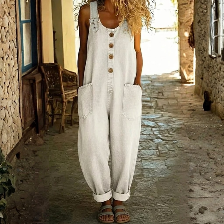 Saylor - Vintage Washed Cotton Denim Overalls