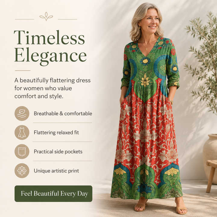 Sophia | Vintage Floral Maxi Dress