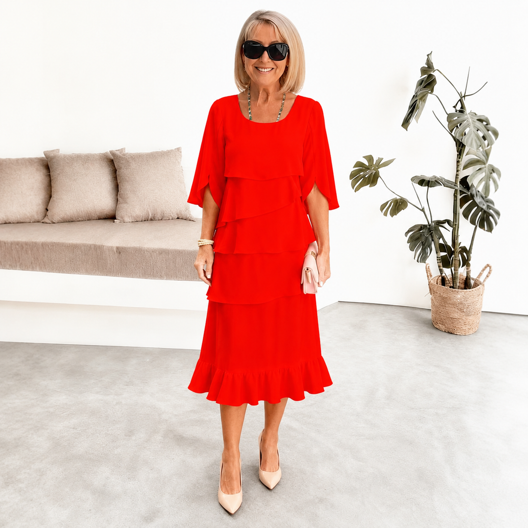 Patricia | Elegant Comfort Ruffle Dress