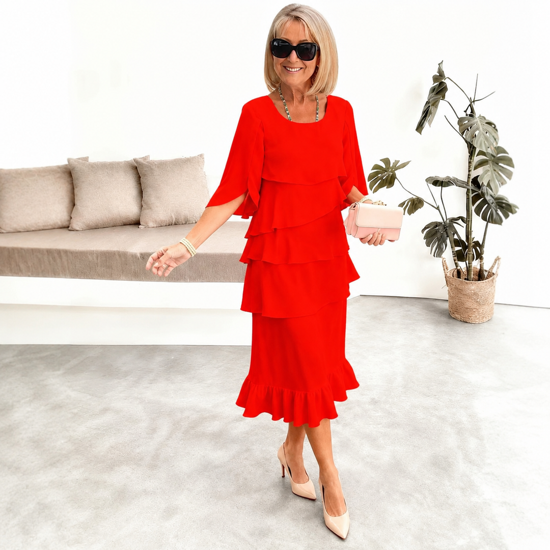 Patricia | Elegant Comfort Ruffle Dress