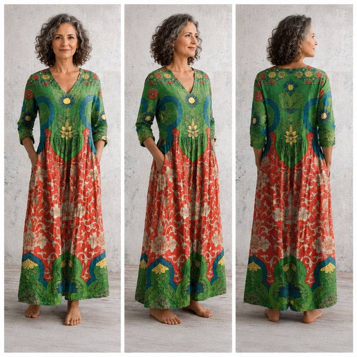 Sophia | Vintage Floral Maxi Dress