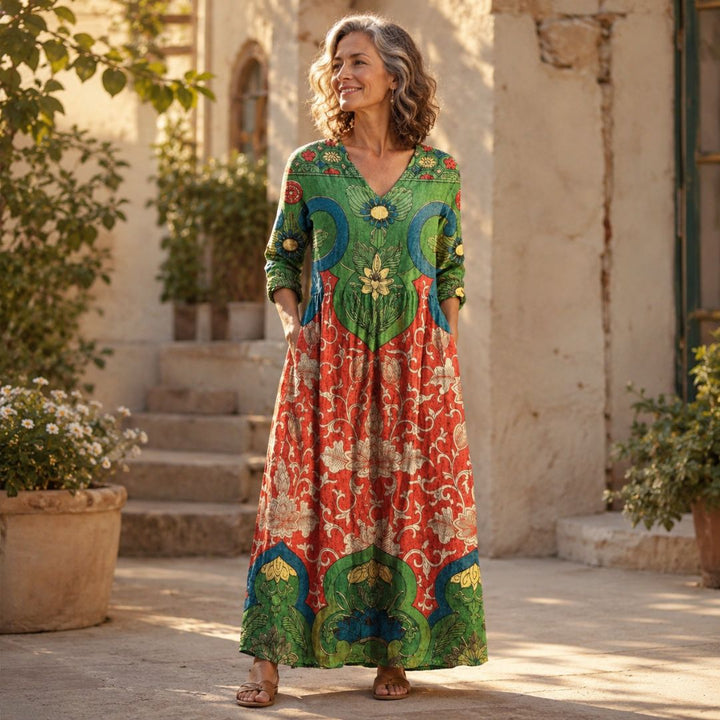 Sophia | Vintage Floral Maxi Dress