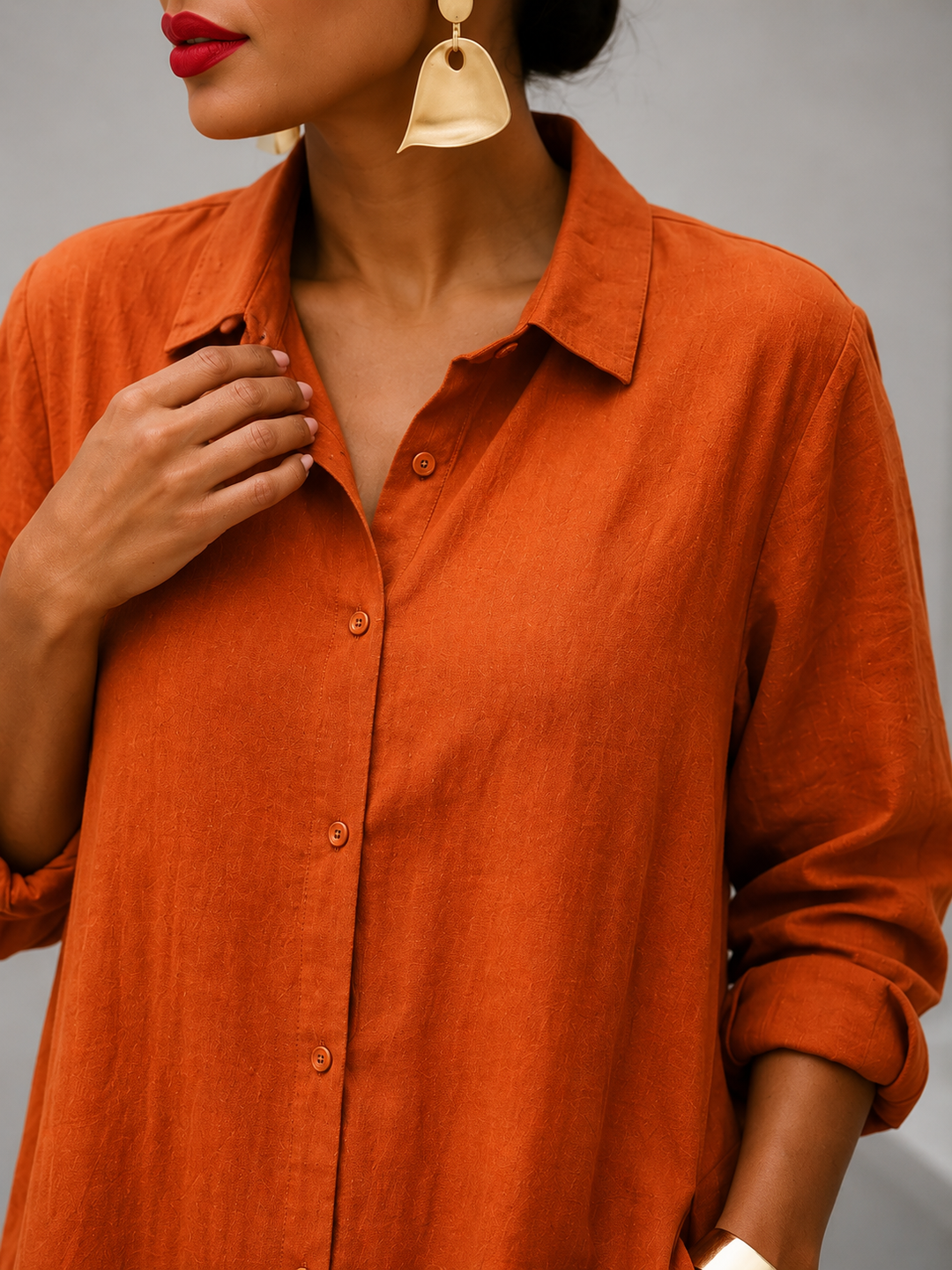 Maud - Linen Shirt Dress and Floral Jeans