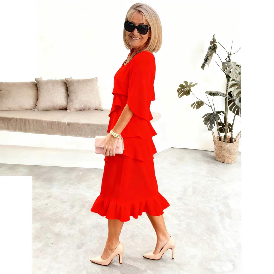 Patricia | Elegant Comfort Ruffle Dress