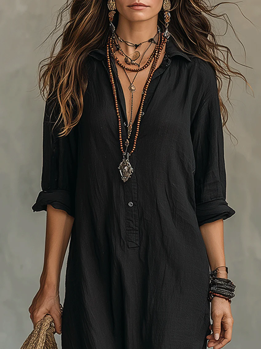 Willow™ | Effortless Maxi Shirt Dress