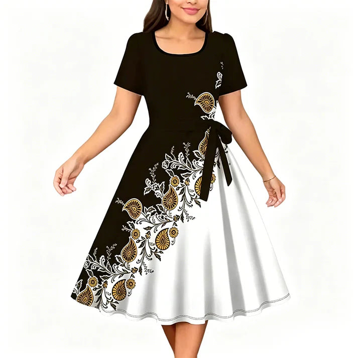 Emily™ | Floral Tie-Waist Dress