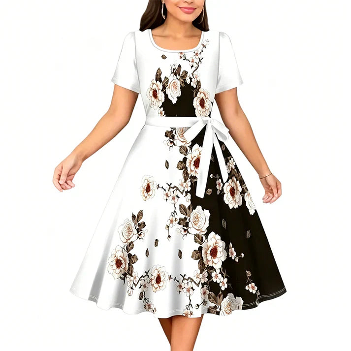 Emily™ | Floral Tie-Waist Dress