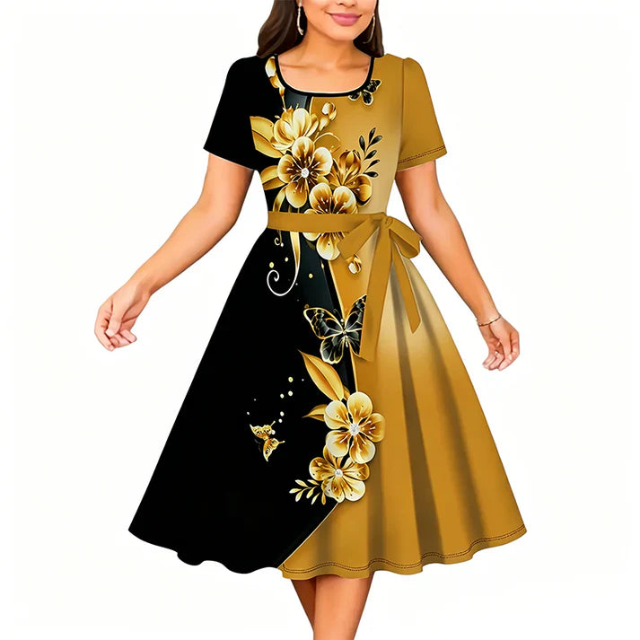 Emily™ | Floral Tie-Waist Dress