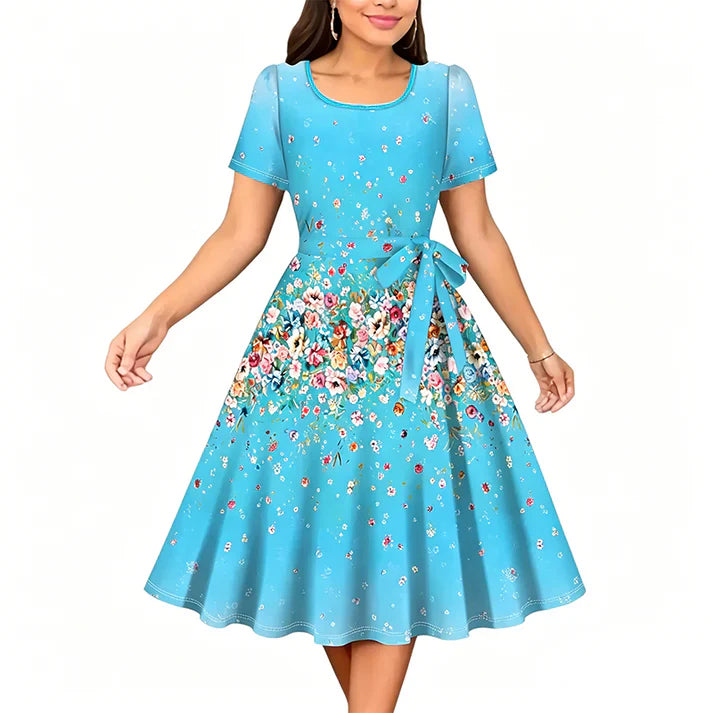 Emily™ | Floral Tie-Waist Dress