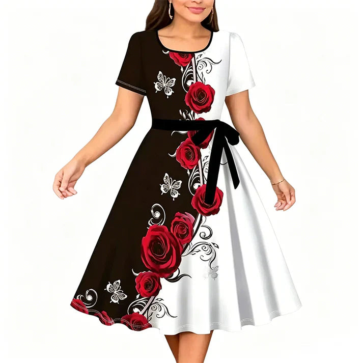 Emily™ | Floral Tie-Waist Dress